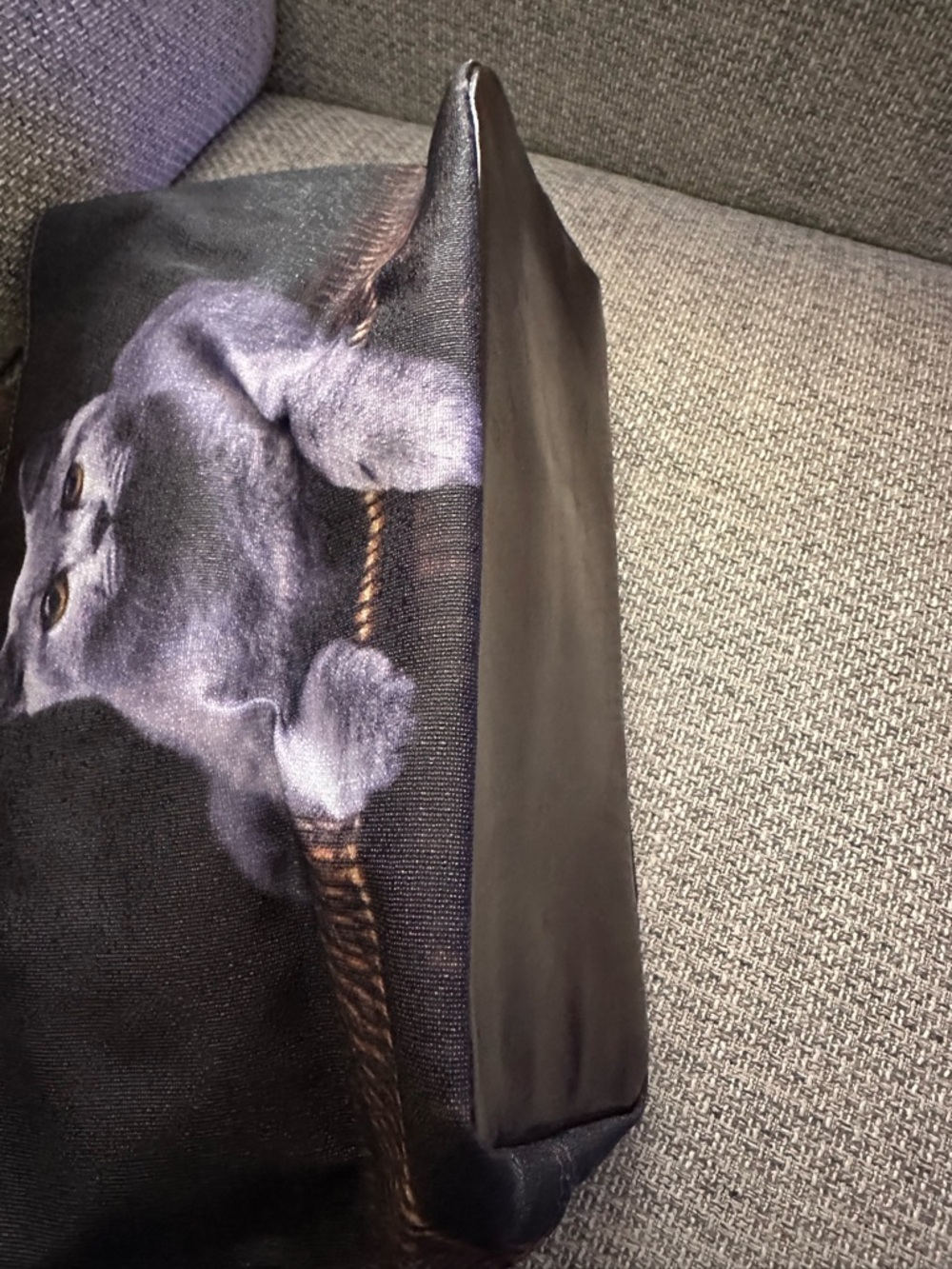 Cute grey cat purse grab bag - Picture 4 of 9